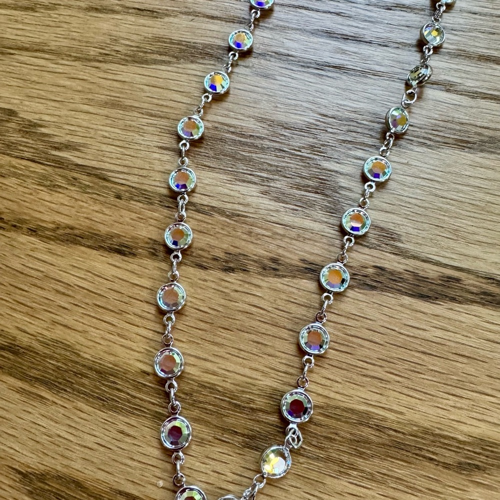 Touchstone Crystal by Swarovski Chanelle Necklace Crystal Aurora Boreale